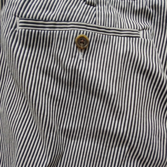 EUC Plus Size Land’s End Women’s Fit 2 Striped Flat Front Shorts – Size 18 - Picture 7 of 8